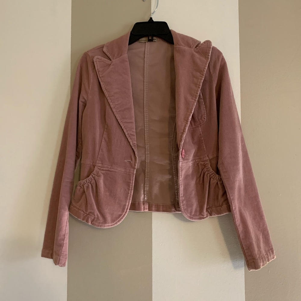 Corduroy Blazer in mauve/pink color